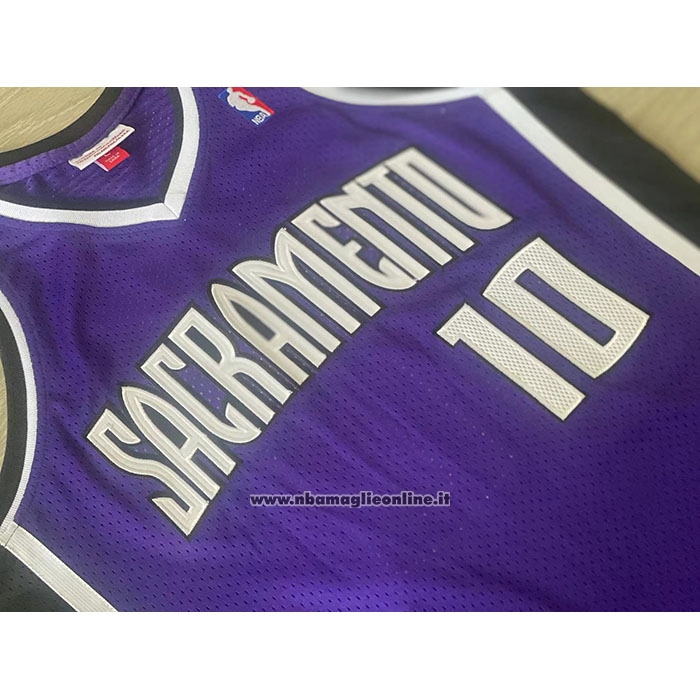 Maglia Sacramento Kings Mike Bibby #10 Mitchell & Ness 2002-03 Viola